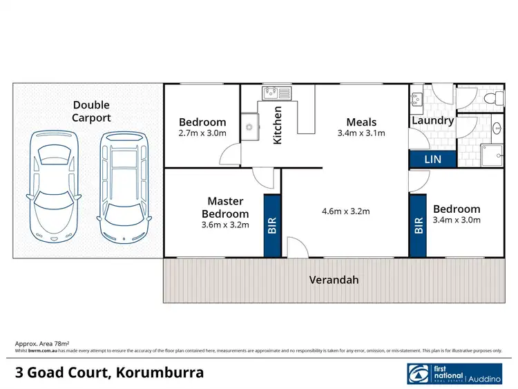 Floorplan of Homely house listing, 3 Goad Court, Korumburra VIC 3950
