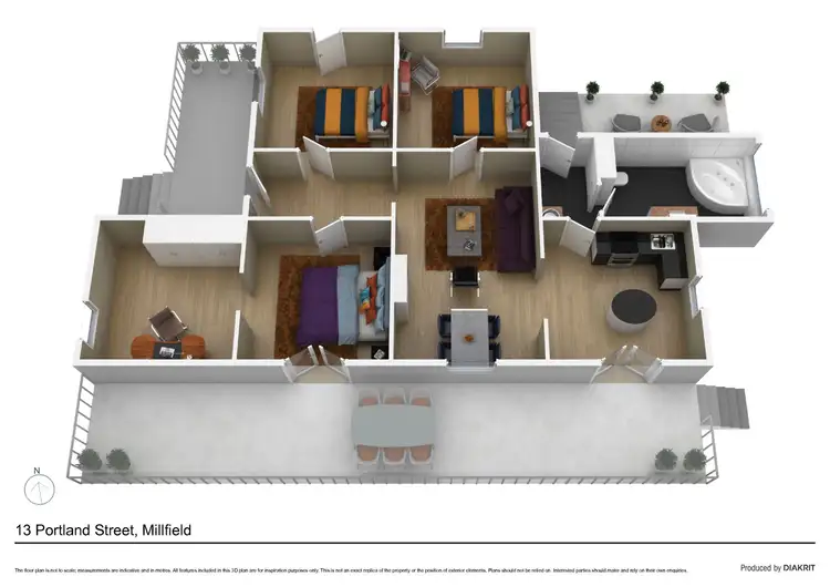 Floorplan of Homely house listing, 13 Portland Street, Millfield NSW 2325