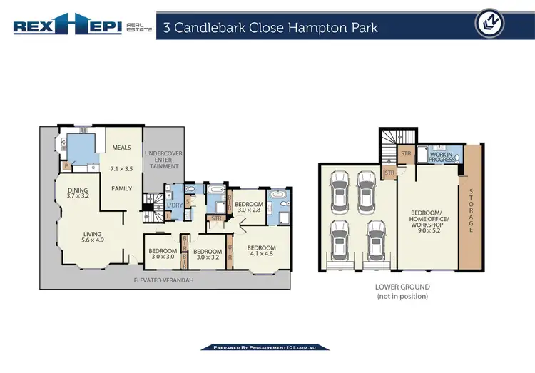 Floorplan of Homely house listing, 3 Candlebark Close, Hampton Park VIC 3976