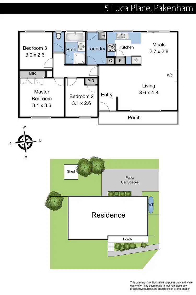 Floorplan of Homely house listing, 5 Luca Place, Pakenham VIC 3810
