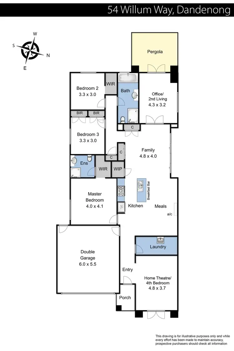 Floorplan of Homely house listing, 54 Willum Way, Dandenong VIC 3175