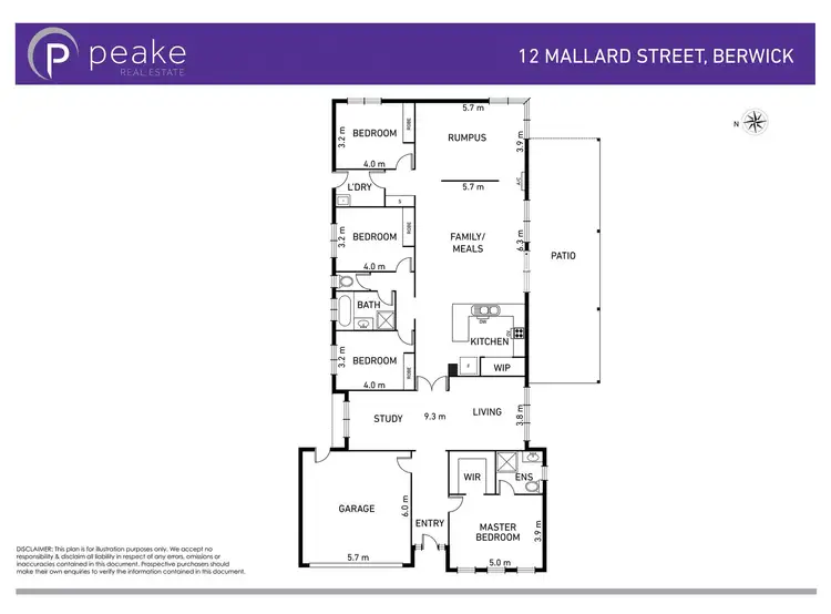 Floorplan of Homely house listing, 12 Mallard Street, Berwick VIC 3806