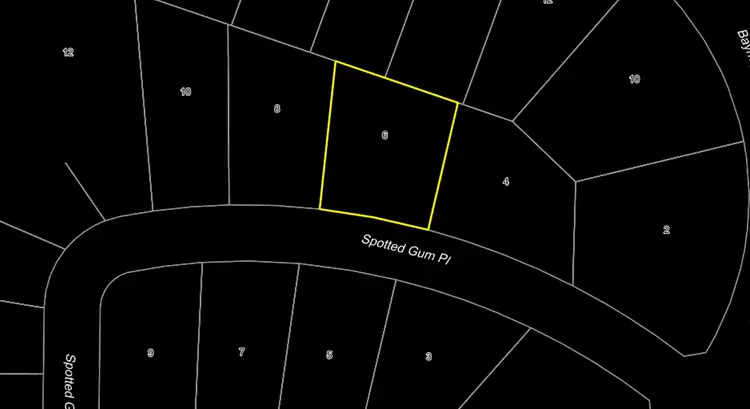 Floorplan of Homely land listing, 6 Spotted Gum Place, North Batemans Bay NSW 2536