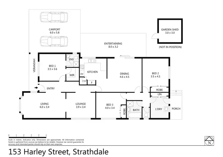 Floorplan of Homely house listing, 153 Harley Street, Strathdale VIC 3550
