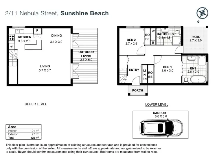 Floorplan of Homely unit listing, 2/11 Nebula Street, Sunshine Beach QLD 4567