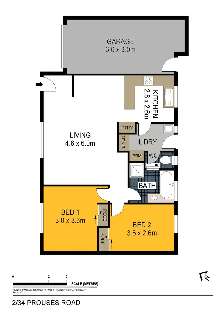 Floorplan of Homely house listing, 2/34 Prouses Road, North Bendigo VIC 3550