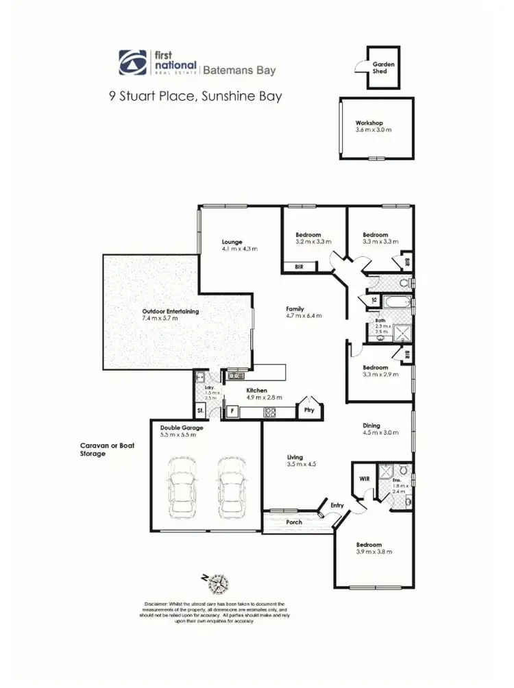 Floorplan of Homely house listing, 9 Stuart Place, Sunshine Bay NSW 2536