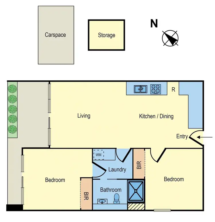 Floorplan of Homely apartment listing, 301/324 Pascoe Vale Road, Essendon VIC 3040