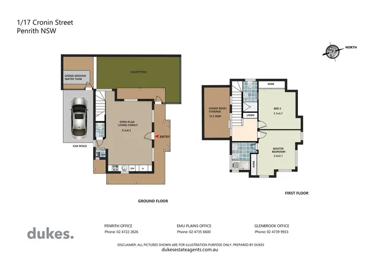 Floorplan of Homely townhouse listing, 1/17 Cronin Street, Penrith NSW 2750