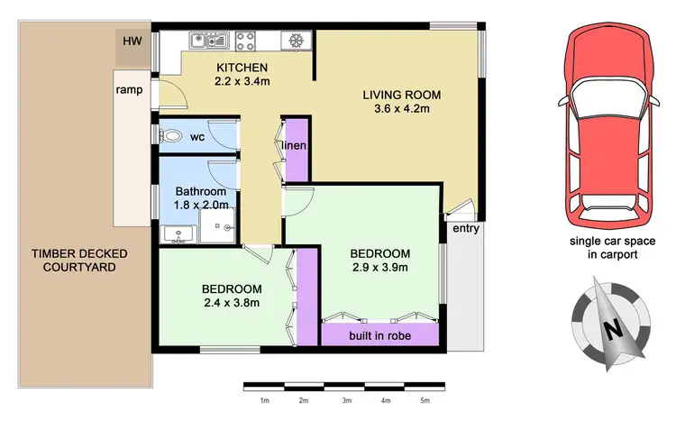 Floorplan of Homely unit listing, 2/20 Spruce Street, North Lambton NSW 2299