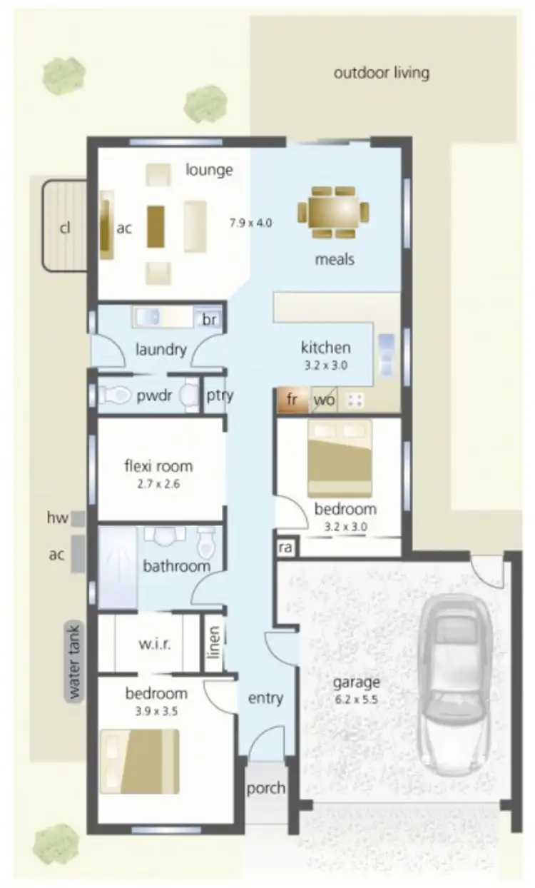 Floorplan of Homely villa listing, 7 Fleet Avenue, Trafalgar VIC 3824