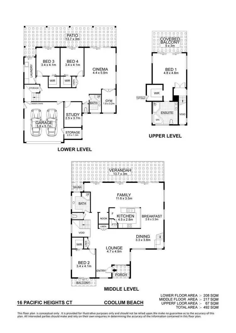 Floorplan of Homely house listing, 16 Pacific Heights Court, Coolum Beach QLD 4573