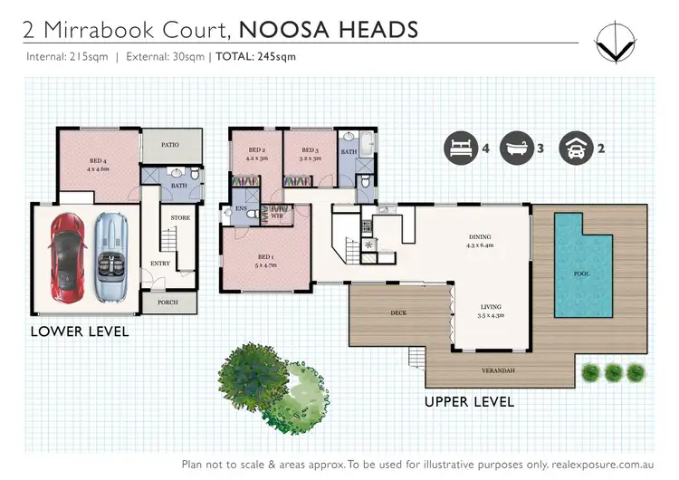 Floorplan of Homely house listing, 2 Mirrabook Court, Noosa Heads QLD 4567