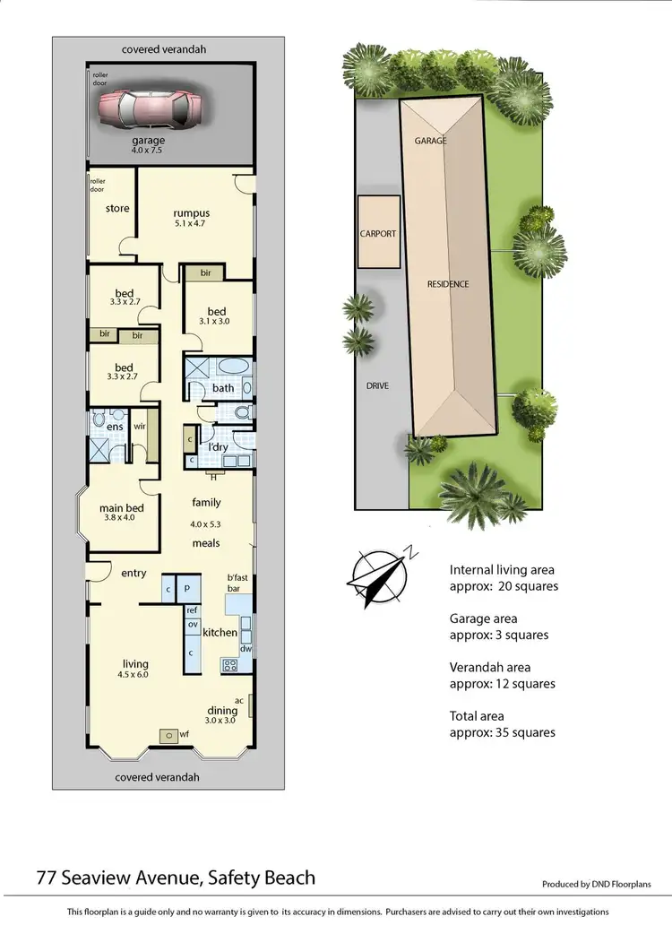 Floorplan of Homely house listing, 77 Seaview Avenue, Safety Beach VIC 3936