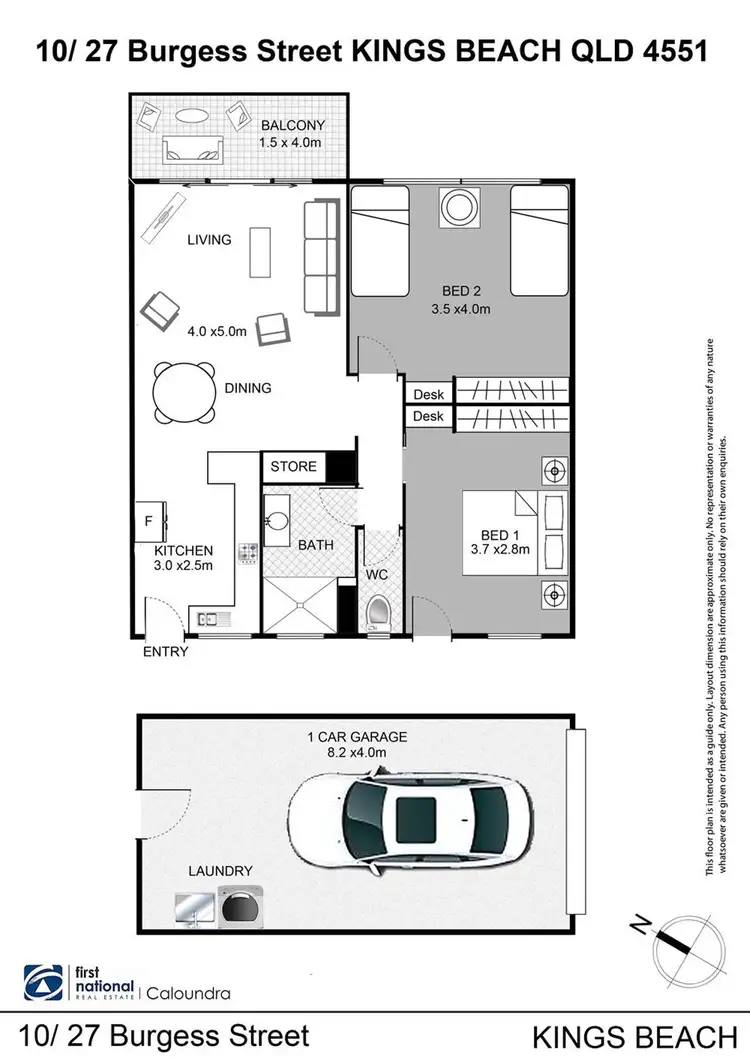 Floorplan of Homely apartment listing, 10/27 Burgess Street, Kings Beach QLD 4551
