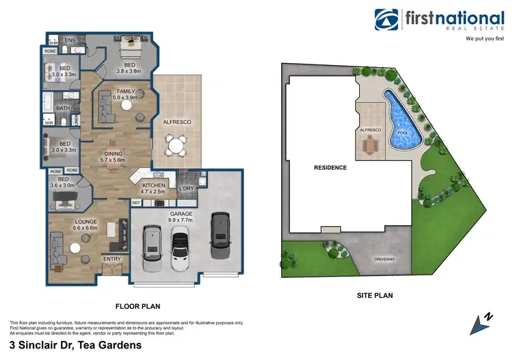 Floorplan of Homely house listing, 3 Sinclair Drive, Tea Gardens NSW 2324