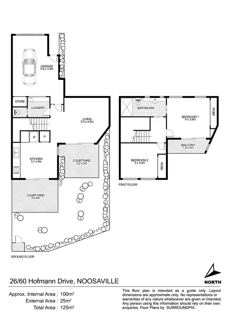 Floorplan of Homely townhouse listing, 26/60 Hofmann Drive, Noosaville QLD 4566