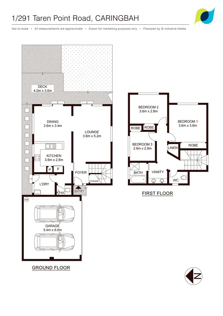 Floorplan of Homely townhouse listing, 1/291 Taren Point Road, Caringbah NSW 2229