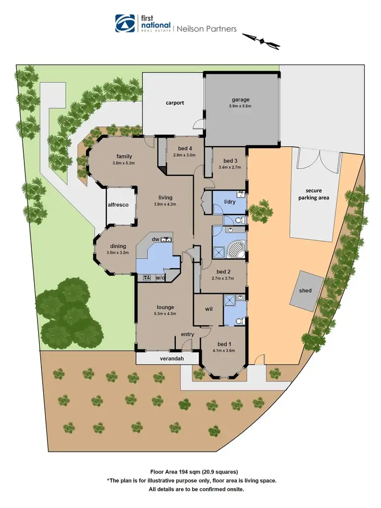 Floorplan of Homely house listing, 5 Hillrise Court, Pakenham VIC 3810