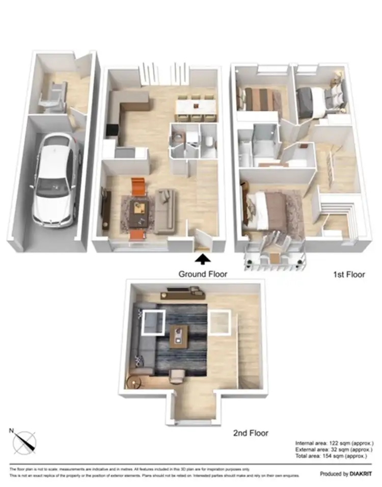Floorplan of Homely townhouse listing, 21 The Crescent, Kensington VIC 3031