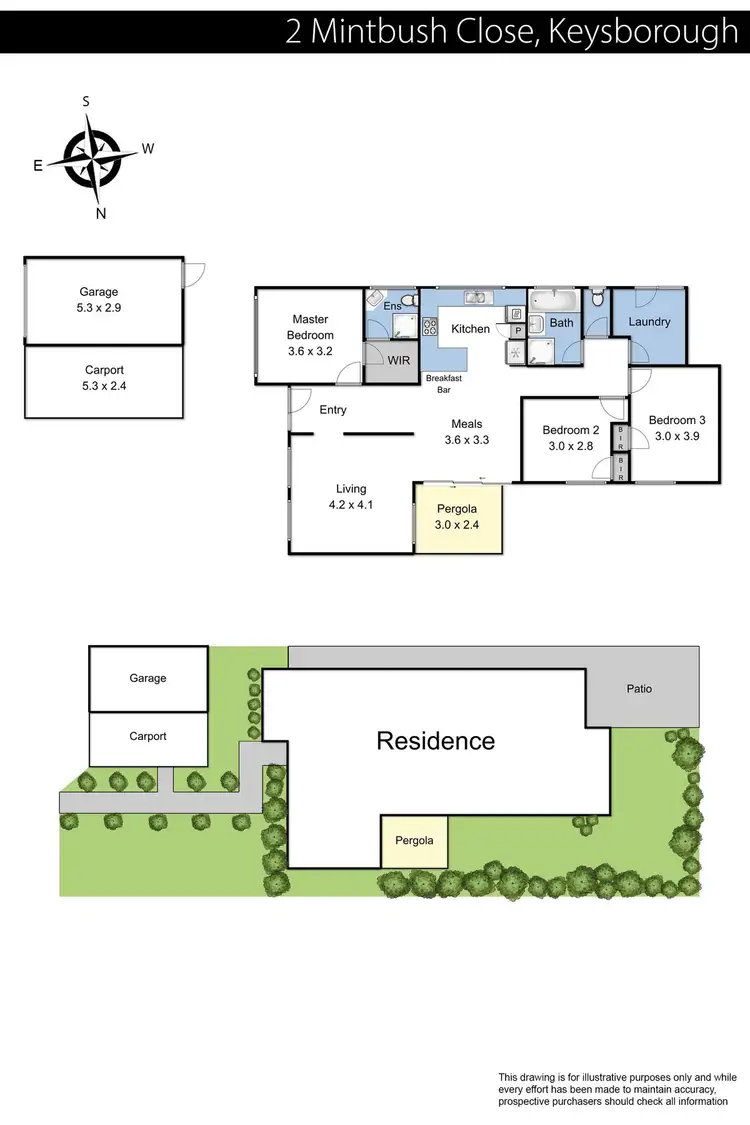 Floorplan of Homely house listing, 2 Mintbush Close, Keysborough VIC 3173