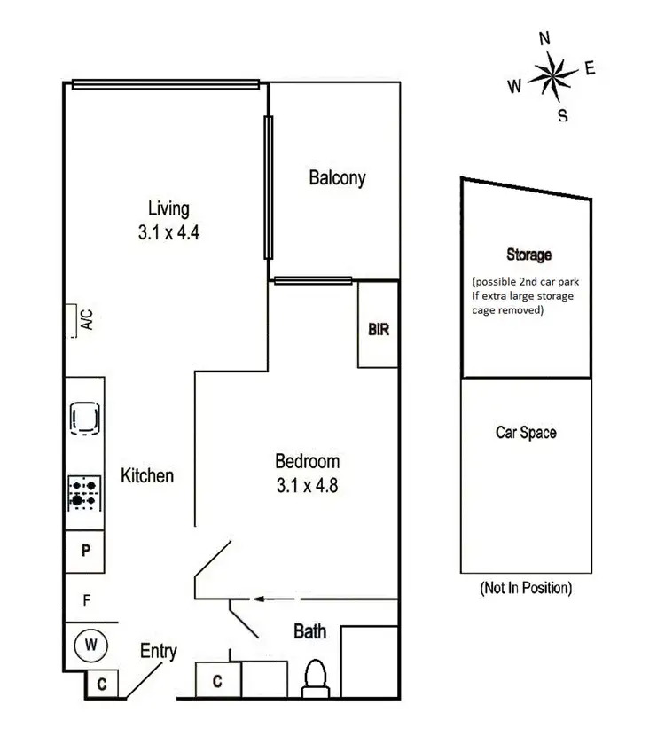 Floorplan of Homely apartment listing, 312/40 Collins Street, Essendon VIC 3040