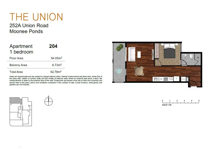 Floorplan of Homely apartment listing, 204/252A Union Road, Moonee Ponds VIC 3039
