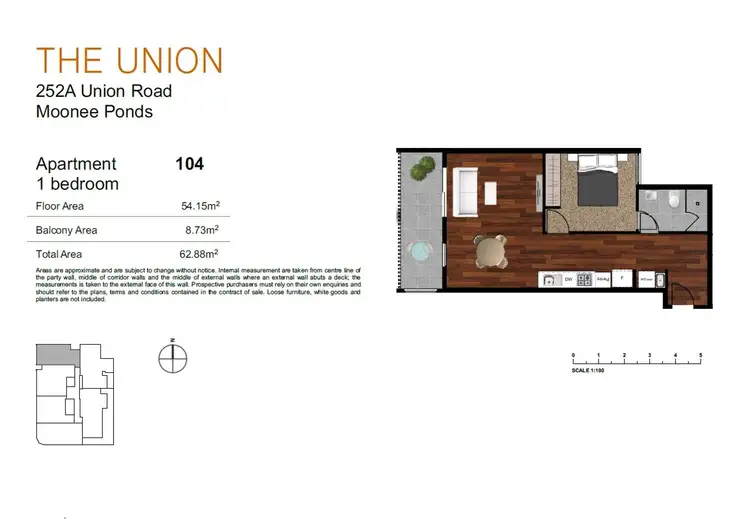 Floorplan of Homely apartment listing, 104/252a Union Road, Moonee Ponds VIC 3039