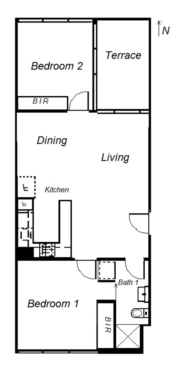 Floorplan of Homely apartment listing, 516/37-43 Breese Street, Brunswick VIC 3056