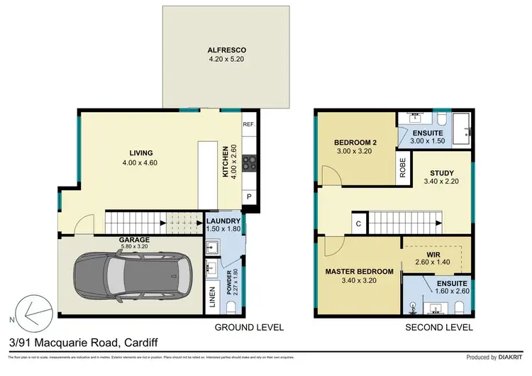 Floorplan of Homely townhouse listing, 3/91 Macquarie Road, Cardiff NSW 2285