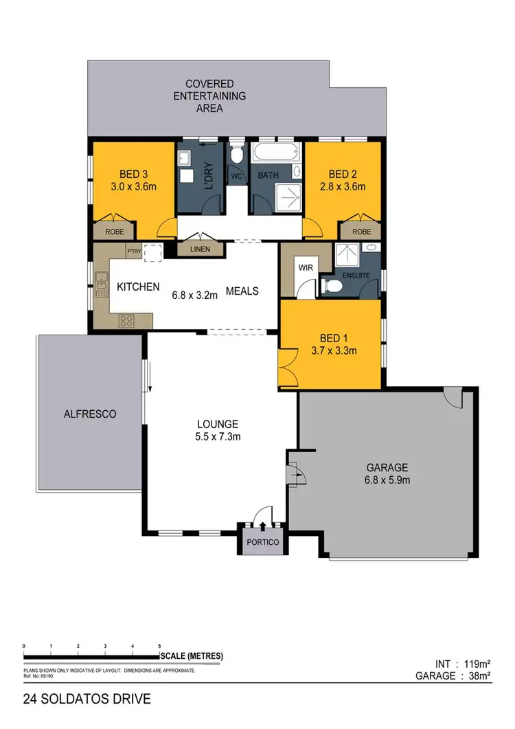 Floorplan of Homely house listing, 24 Soldatos Drive, Golden Square VIC 3555