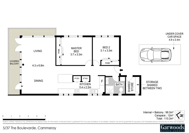 Floorplan of Homely apartment listing, 5/37 The Boulevarde, Cammeray NSW 2062