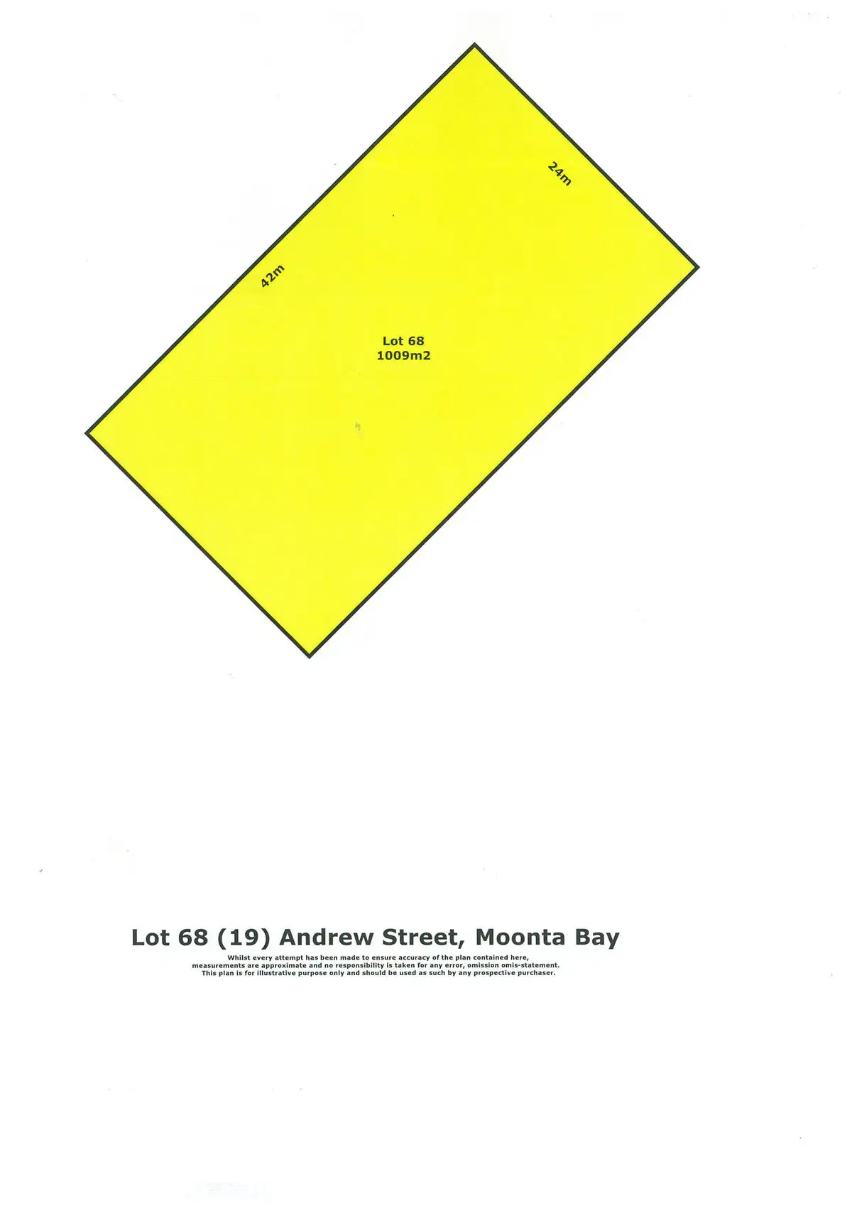 Floorplan of Homely land listing, Lot 68/19 Andrew Street, Moonta Bay SA 5558
