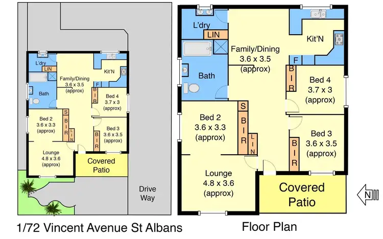Floorplan of Homely house listing, 1/72 Vincent Avenue, St Albans VIC 3021