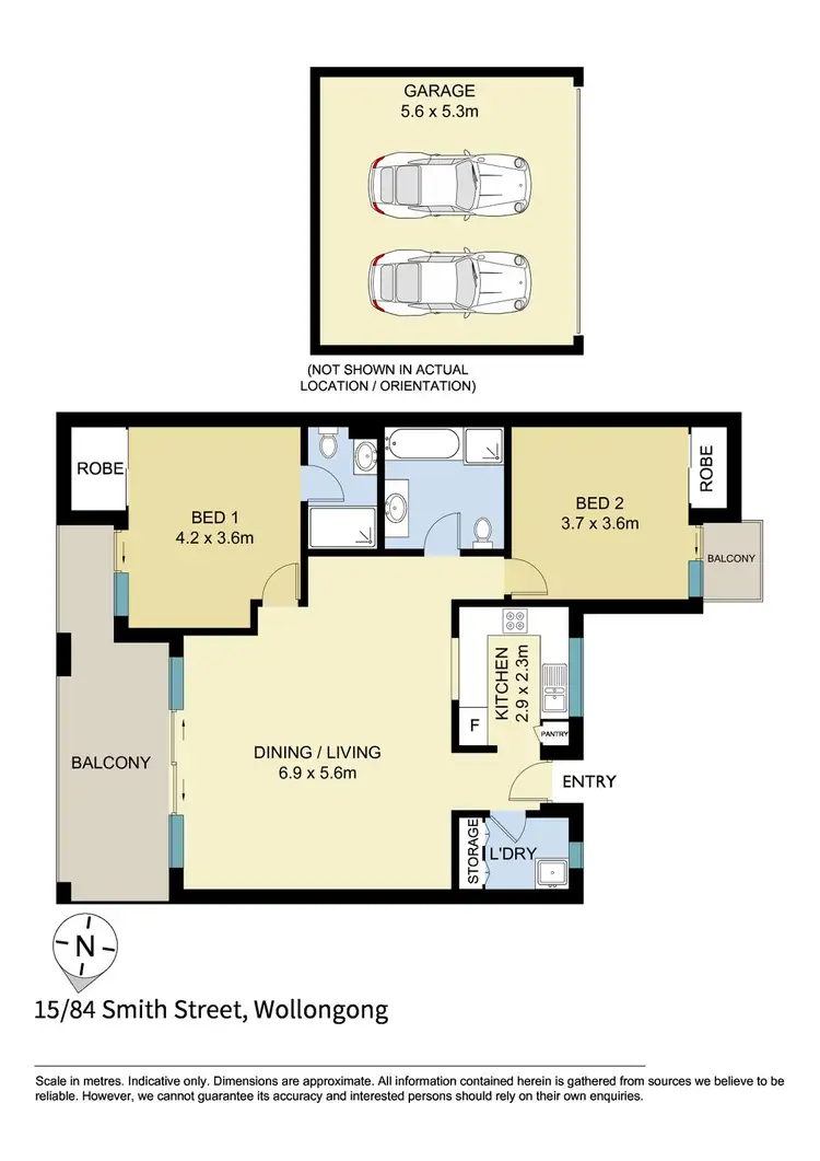 Floorplan of Homely apartment listing, 15/84 Smith Street, Wollongong NSW 2500