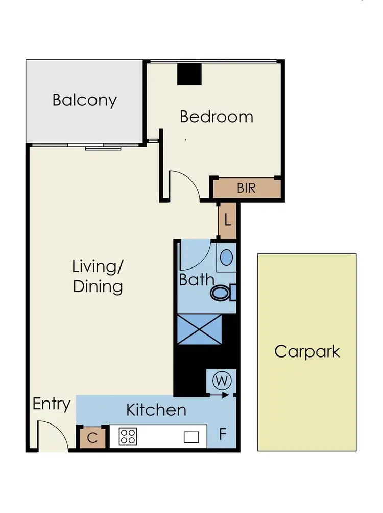 Floorplan of Homely apartment listing, 706/568 St Kilda Road, Melbourne VIC 3000
