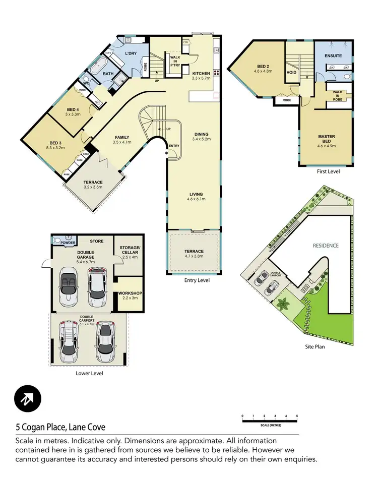 Floorplan of Homely house listing, 5 Cogan Place, Lane Cove NSW 2066
