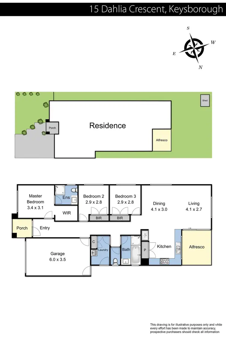 Floorplan of Homely house listing, 15 Dahlia Crescent, Keysborough VIC 3173
