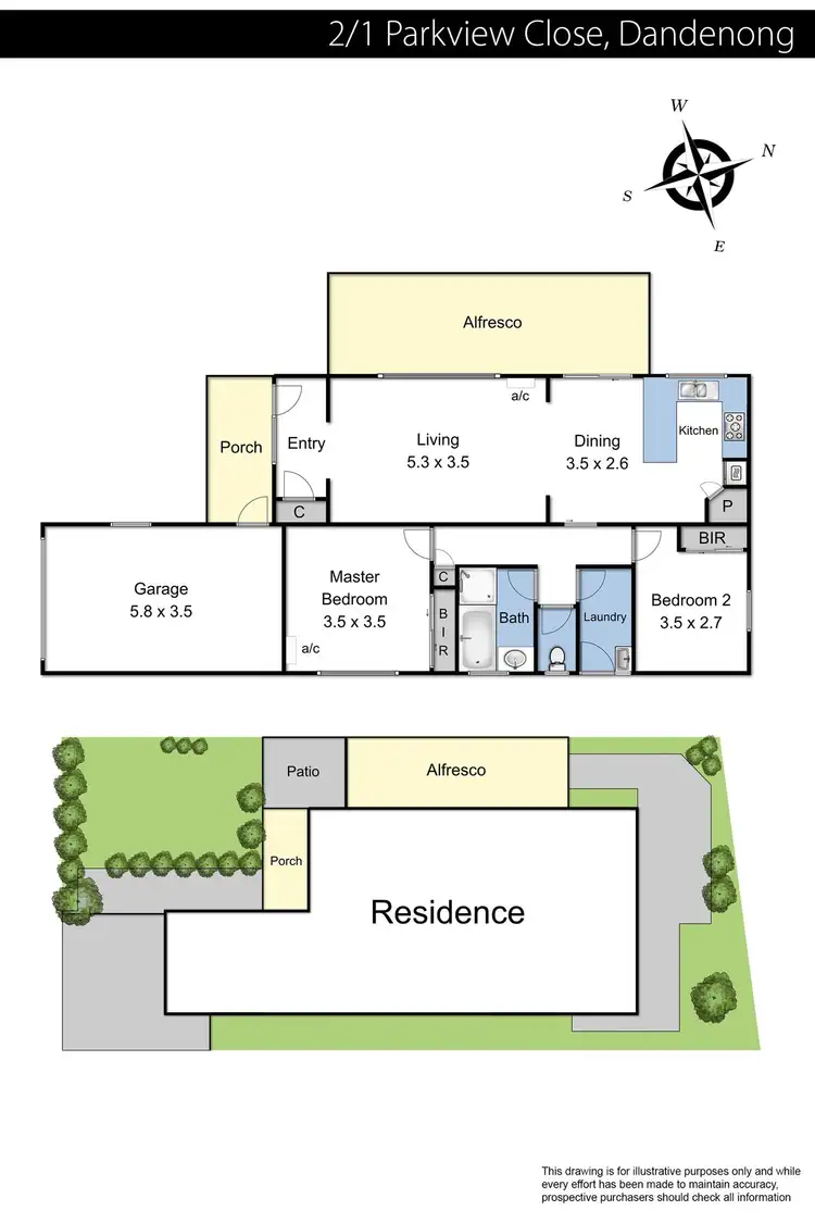 Floorplan of Homely unit listing, 2/1 Parkview Close, Dandenong VIC 3175