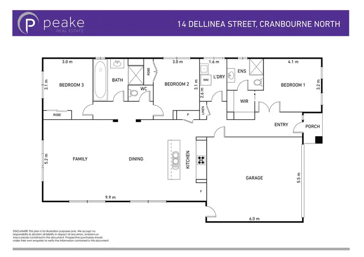Floorplan of Homely house listing, 14 Dellinea Street, Cranbourne North VIC 3977
