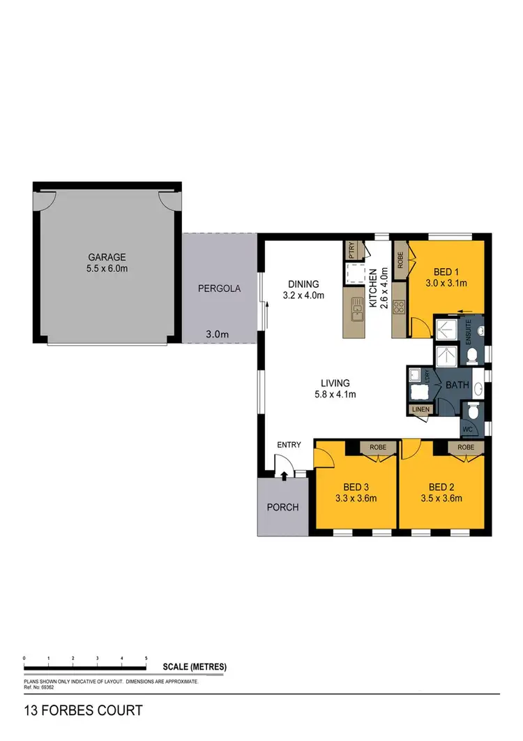 Floorplan of Homely house listing, 13 Forbes Court, North Bendigo VIC 3550