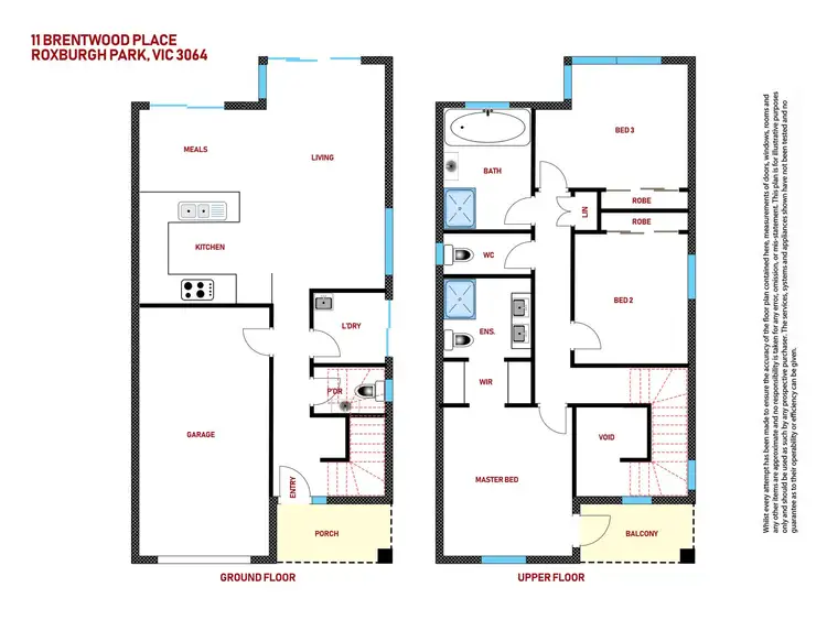 Floorplan of Homely house listing, 11 Brentwood Place, Roxburgh Park VIC 3064