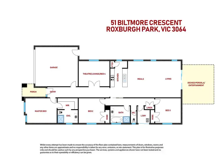 Floorplan of Homely house listing, 51 Biltmore Crescent, Roxburgh Park VIC 3064