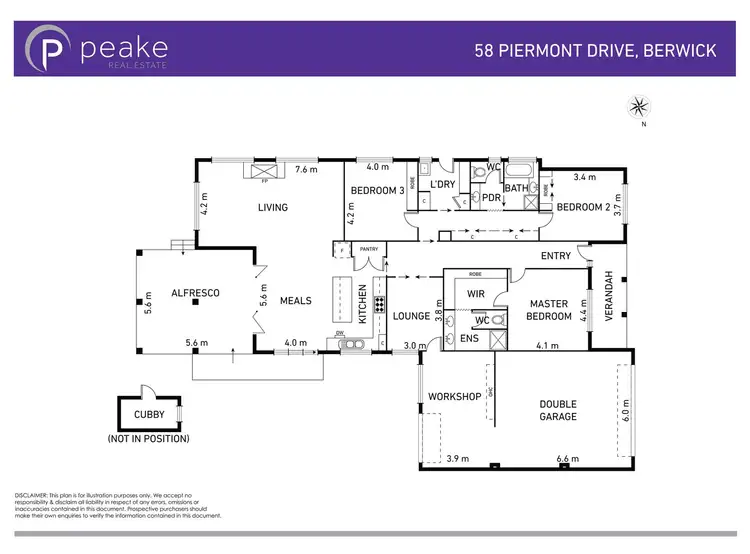 Floorplan of Homely house listing, 58 Piermont Drive, Berwick VIC 3806