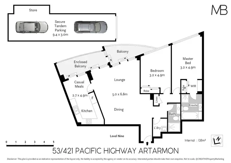 Floorplan of Homely apartment listing, 53/421 Pacific Highway, Artarmon NSW 2064