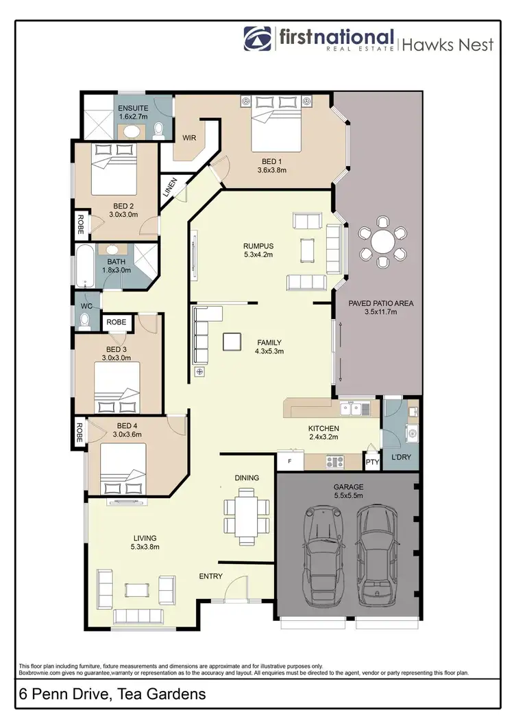 Floorplan of Homely house listing, 6 Penn Drive, Tea Gardens NSW 2324