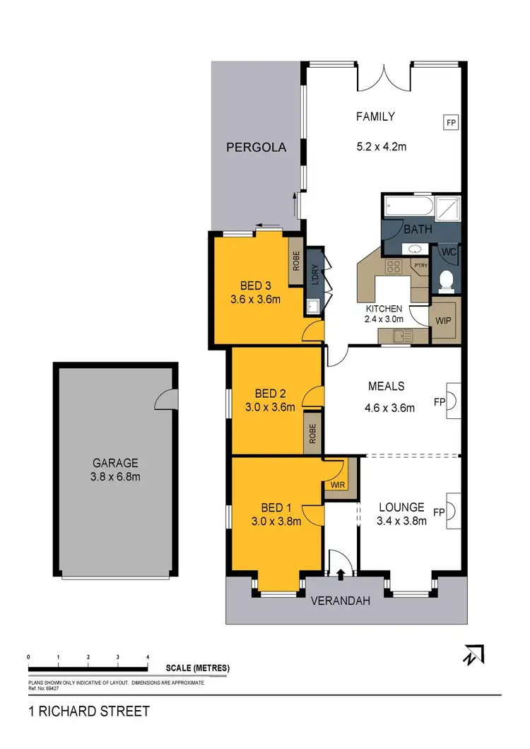 Floorplan of Homely house listing, 1 Richard Street, Bendigo VIC 3550