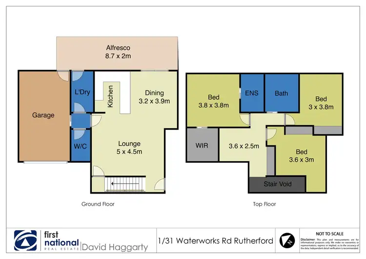 Floorplan of Homely townhouse listing, 1/31 Waterworks Road, Rutherford NSW 2320