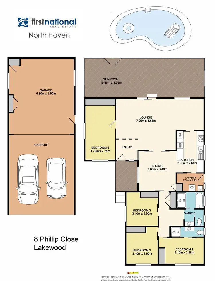 Floorplan of Homely house listing, 8 Phillip Close, Lakewood NSW 2443