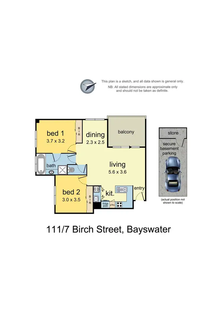 Floorplan of Homely apartment listing, 111/7 Birch Street, Bayswater VIC 3153
